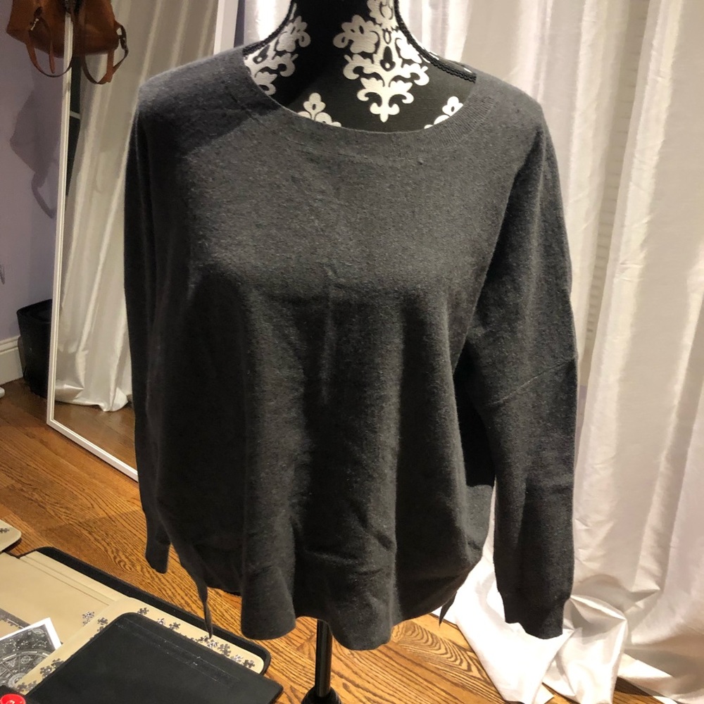 Vince Asymmetrical Grey Sweater